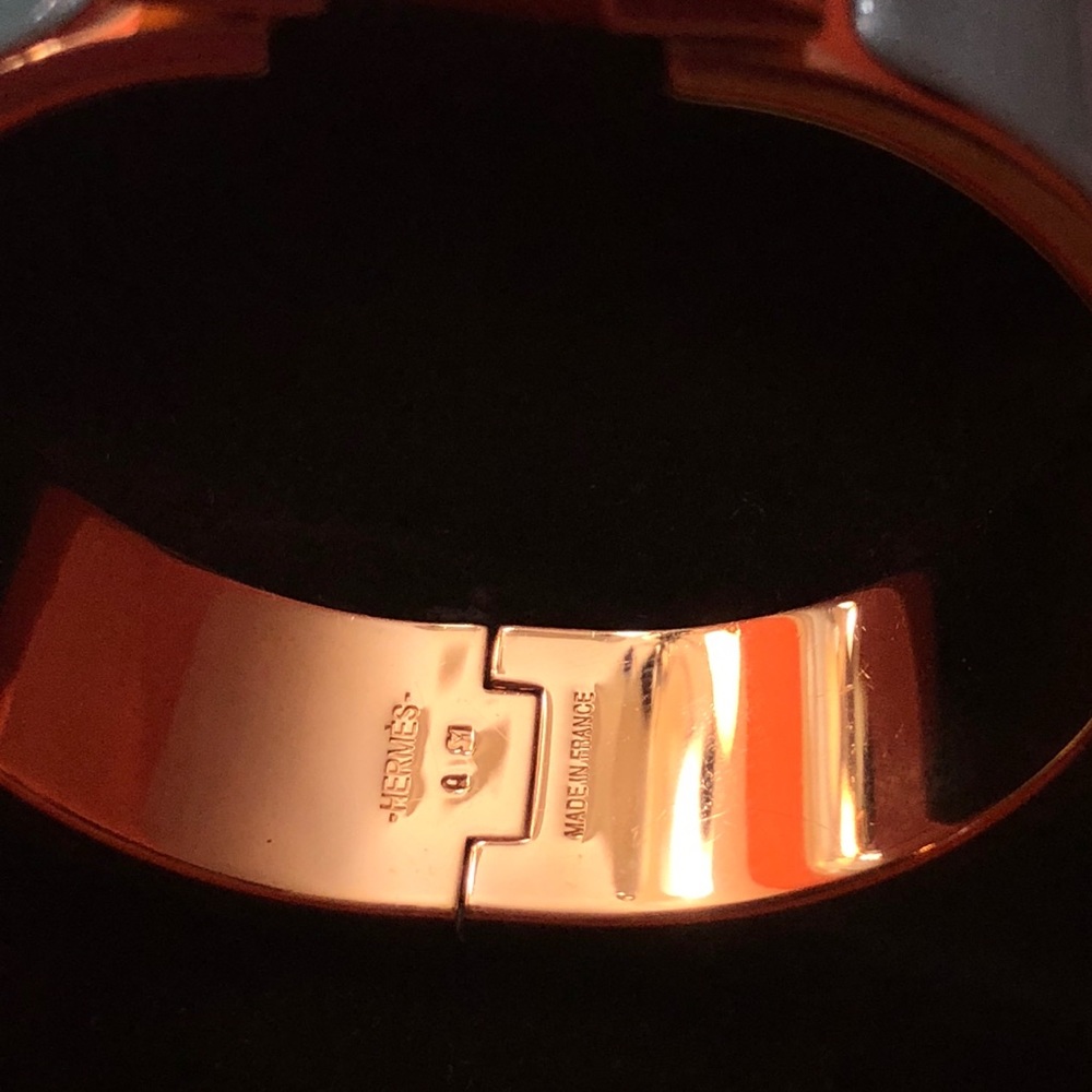 SOLD...,,AUTHENTIC HERMES CLIC CLAC H BRACELET - Picture 4 of 6